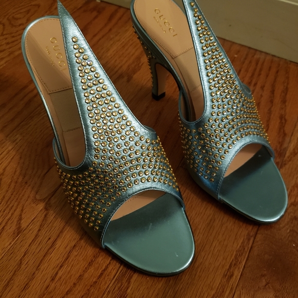 Gucci Exaggerated Point Rhinestone Mules - Picture 10 of 16